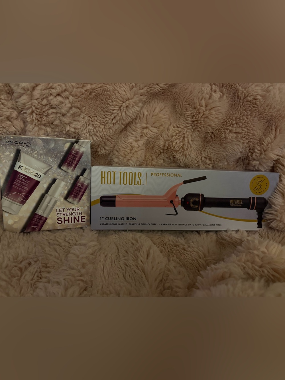 Hot Tools Professional 1” Curling Iron + Joico K-PAK Bond20 Hair Care Set NEW